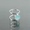 Aqua Chalcedony Gemstone 925 Sterling Silver Jewelry Handmade Ring For Mother RR-13-16