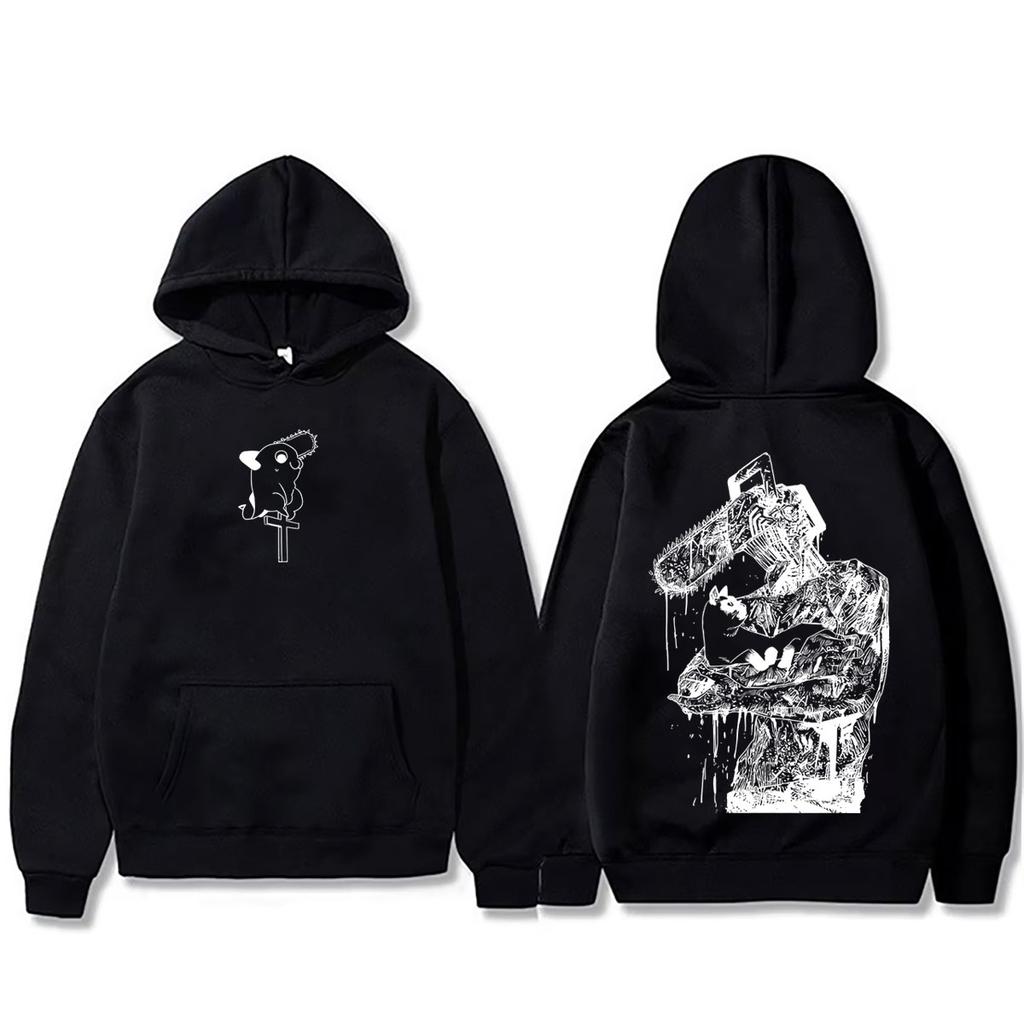 Anime Chainsaw Man Hoodie Funny Cartoon Denji Pochita Graphic Pullover Hoodies Men's Women's Fashion
