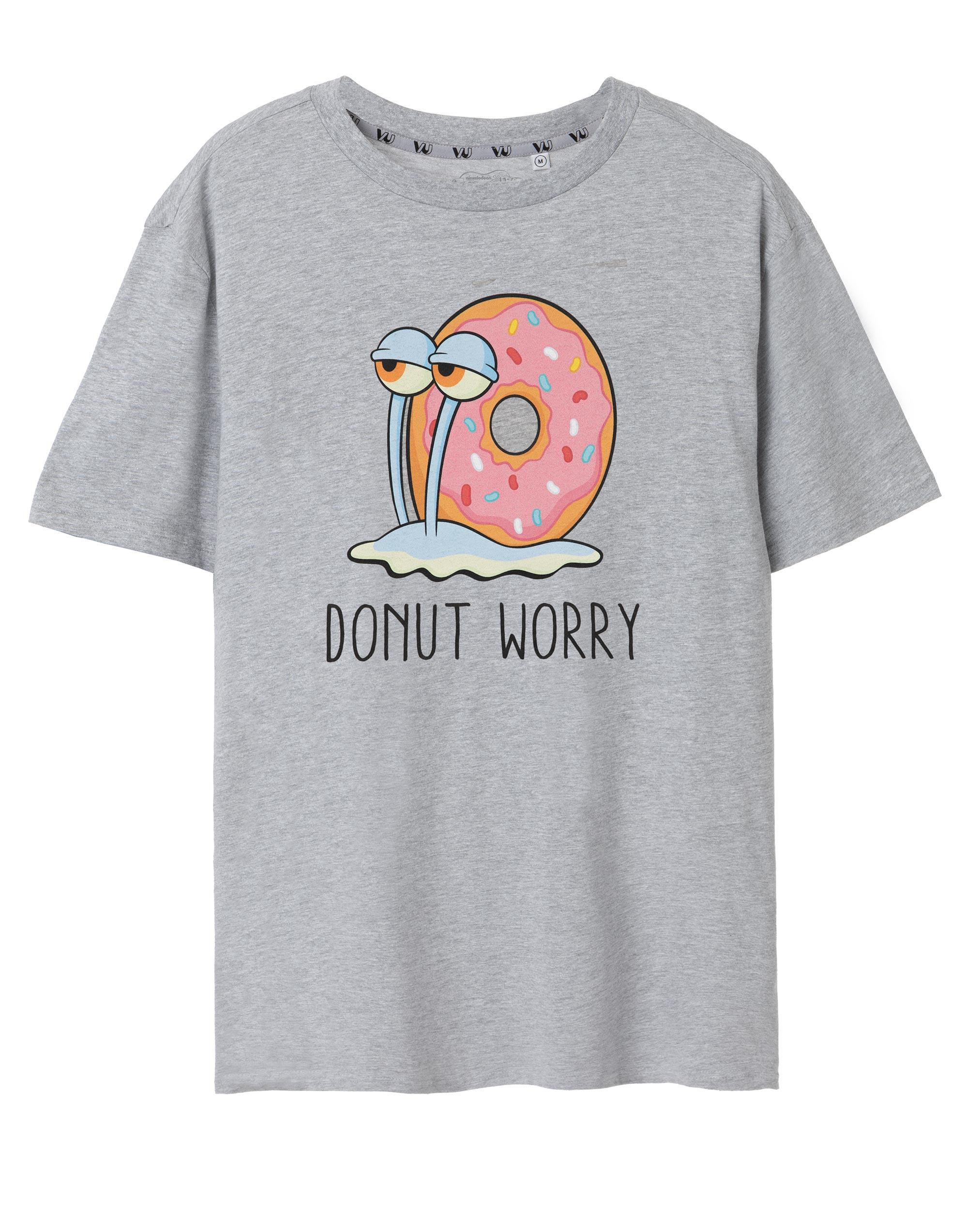Spongebob squarepants short sleeved tshirt womens grey marl official merch M