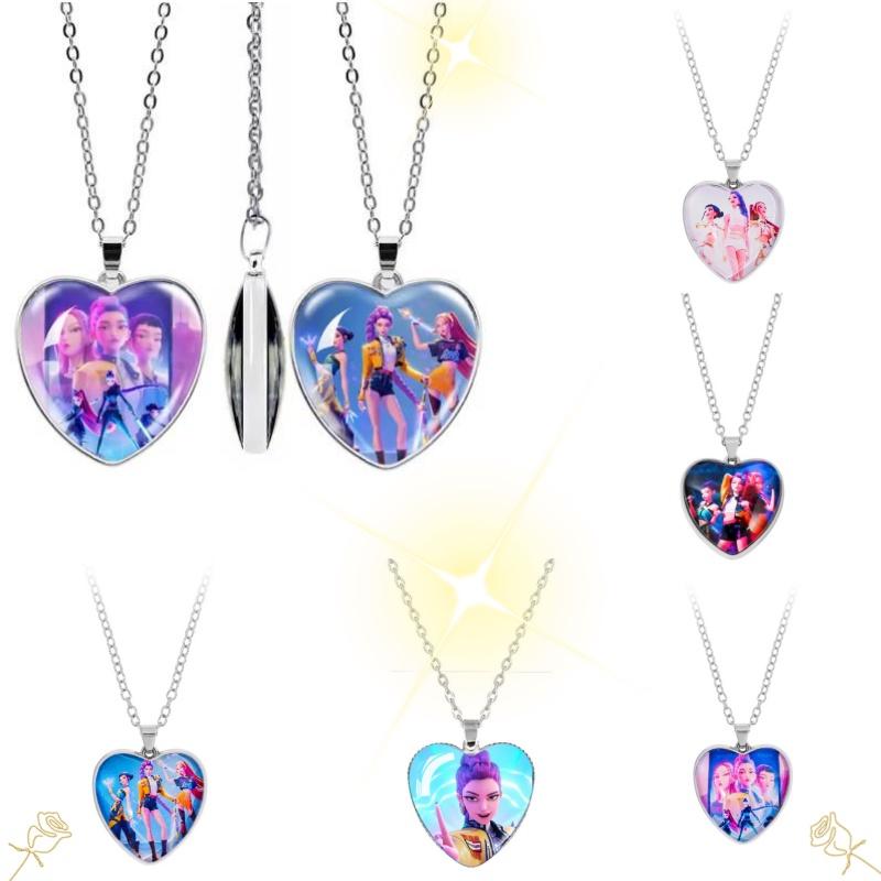 New Kpop Devil Hunter Anime Necklace, Heart-shaped Ceiling Fan Gift, Party Supplies, Birthday Present