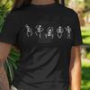 Dancing Skeleton T Shirt Top Spooky Halloween Tee Trendy Creepy Same Day Shipping