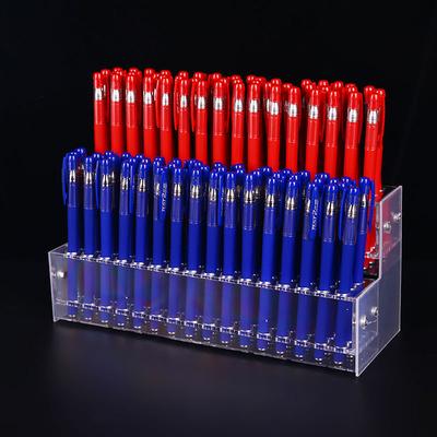 1-6 Tier Acrylic Pen Holder Storage Shelf Supermarket Stationery Store Rack Ballpoint Pen Neutral Pen Clear Ladder Display Stand