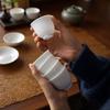 Dehua White Porcelain Gongfu Tea Set - Ceramic Tasting and Host Cups for Guests, Custom Jade Porcelain Brewing Cups.