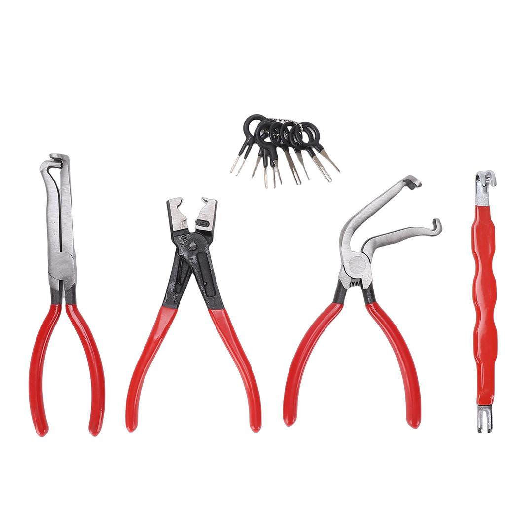 4pcs Electrical Disconnect Pliers Set Automotive Electrical Plug Disconnect Tool for Automotive Car Truck SUV Red