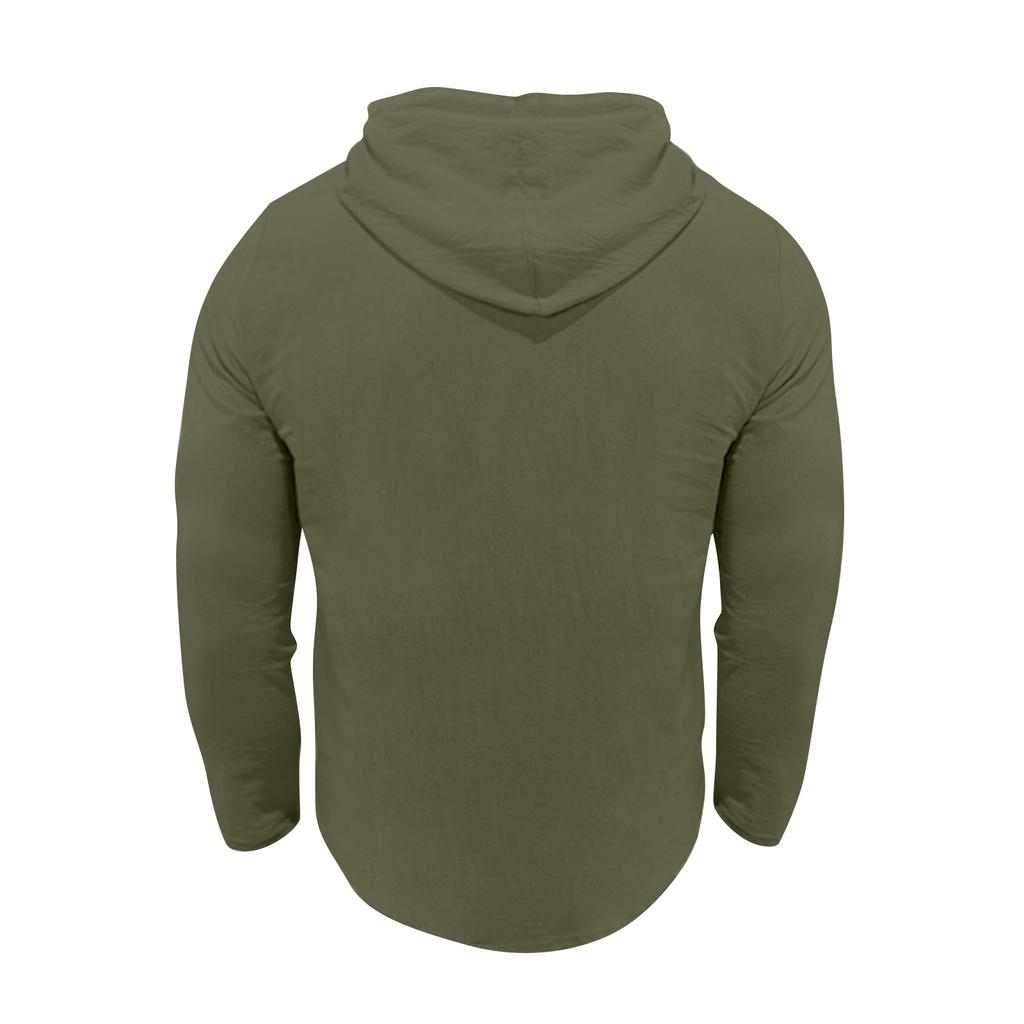 Men's Casual Loose Long Sleeved Hooded Pocket Sweatshirt