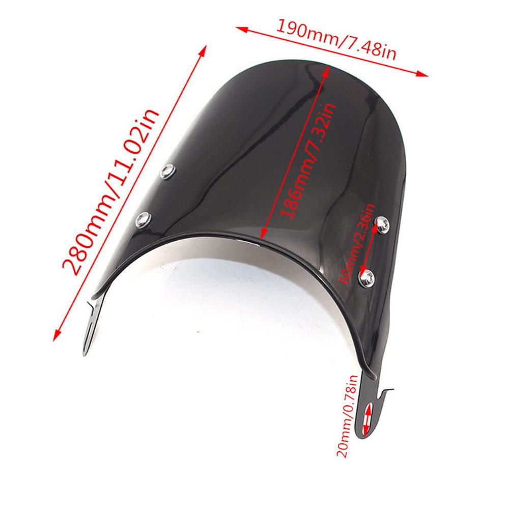 Motorcycle Windshield Airflow Adjustable Windscreen Wind Deflector For 5-7 Inch Headlights Universal Moto Accessories
