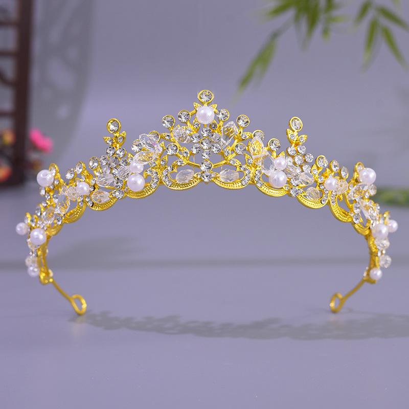 

New Bridal Crown Alloy Queen Headband Ladies Party Birthday Tiara Simple Crown Korean Princess Tiara