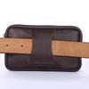 Men's Waterproof Leather Waist Bag with Coin & Key Compartments