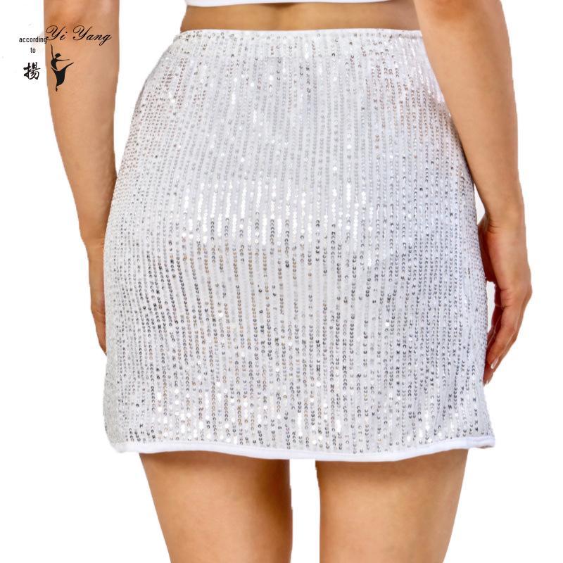 High Waist Sequin Bodycon Mini Skirt - European & American Nightclub Party Wear