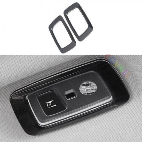 Fit For Volvo XC90 2016-2023 Black Titanium Rear Reading Lamp Frame Cover Trim