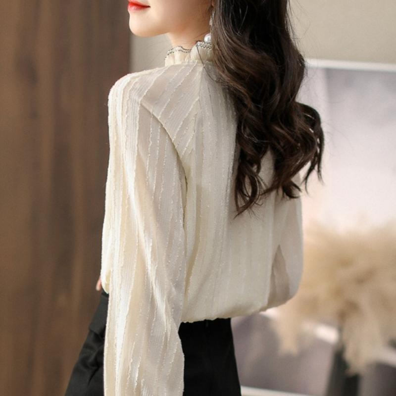 Spring New Women's Loose Casual Simple Lace Shirt