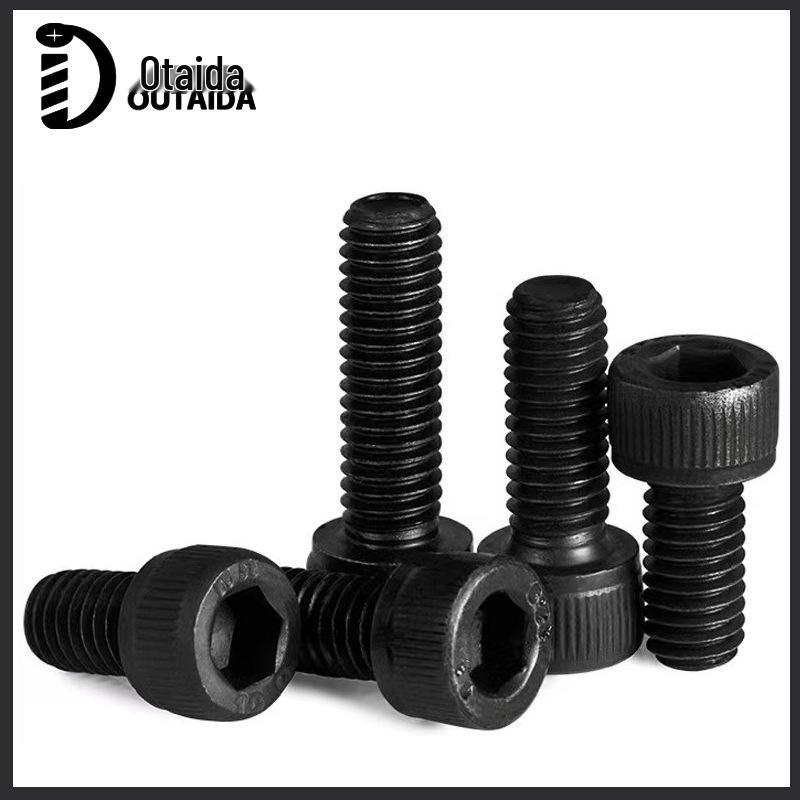 12.9 Black High-Strength Knurled Socket Head Cap Screw Bolt M2 M3 M5