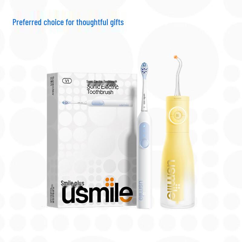 usmile V1 Sonic Electric Toothbrush and C30 Water Flosser Set CN plug (adapter included)