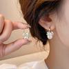 2025 Spring Flower Pearl Stud Earrings - Women's Fresh Sweet Light Luxury Ear Cuff