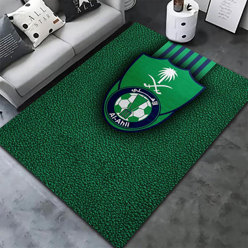 Al-Ahli Saudi FC Carpet Rug for Living Room Bedroom Home Sofa Decoration,Kids play Non-slip Floor Mat