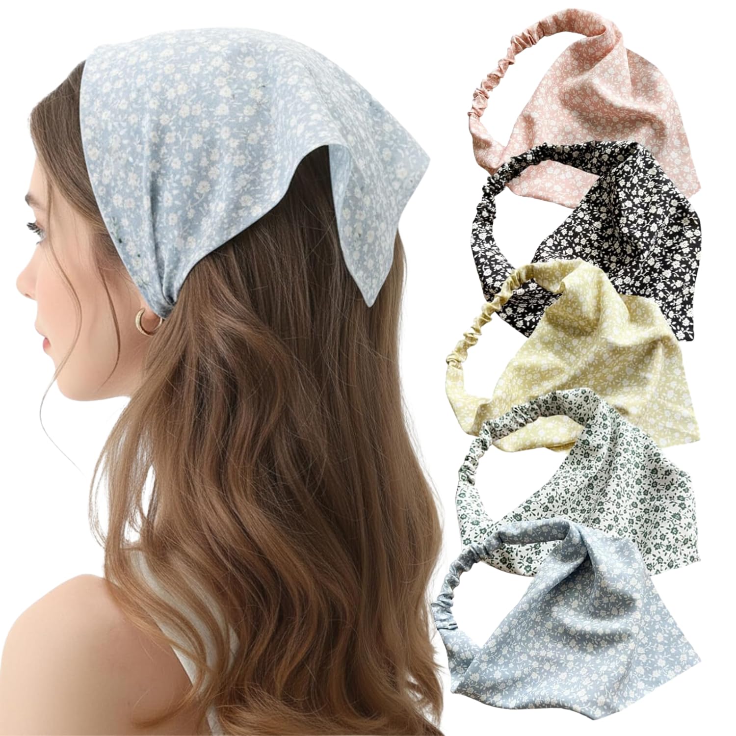 BendJoy® 5Pcs Women`s Bandana Head Scarf