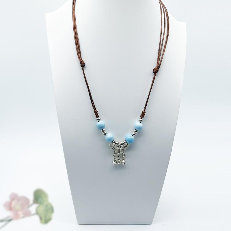 Accessories, Jewelry, Woven Beaded Sweater Chain, Ceramic Necklace, Female Niche Feeling Does Not Fade