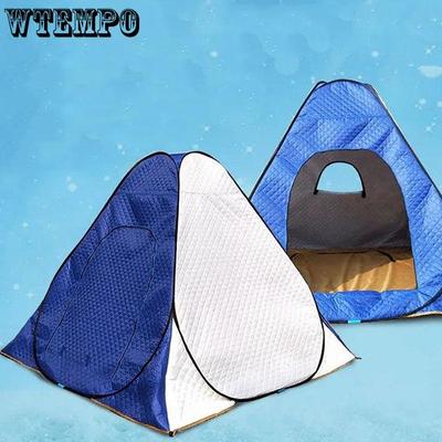 WTEMPO Ice Fishing Tent Outdoor Folding Winter Thickening Quilted Rainproof Cloth Winter Fishing Quick-opening Folding Tent