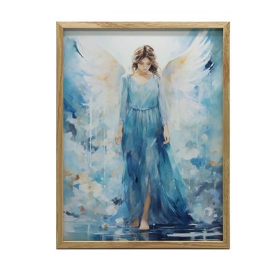 Blue Beauty: Angel Watercolor Blue Beauty: Angel Watercolor, 40X50 Cm, Unframed, Matte Paper 230 Gsm