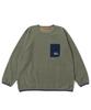 Brushed Boucle Fleece with Pocket Design Long Sleeve for Khaki [CLIFFE MAYER] T-shirt Men, MEDIUM,