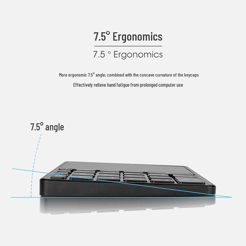 BT14 Dual-Mode Wireless Bluetooth 22-Key Rechargeable Silent Touchpad Keyboard
