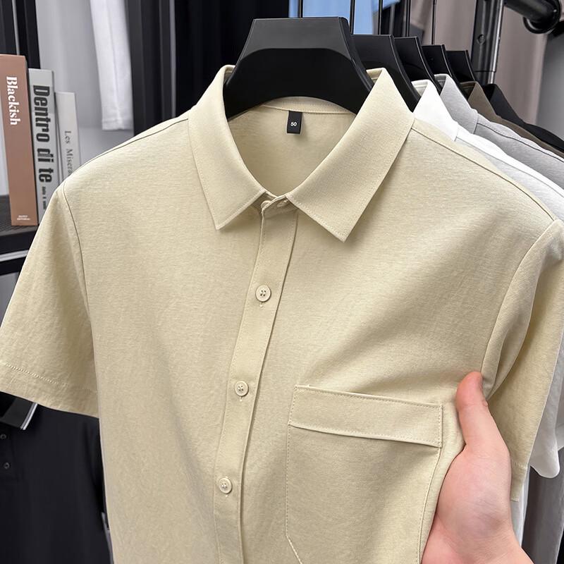 

Yiliteng Men s Short-sleeved Lapel Shirt XL