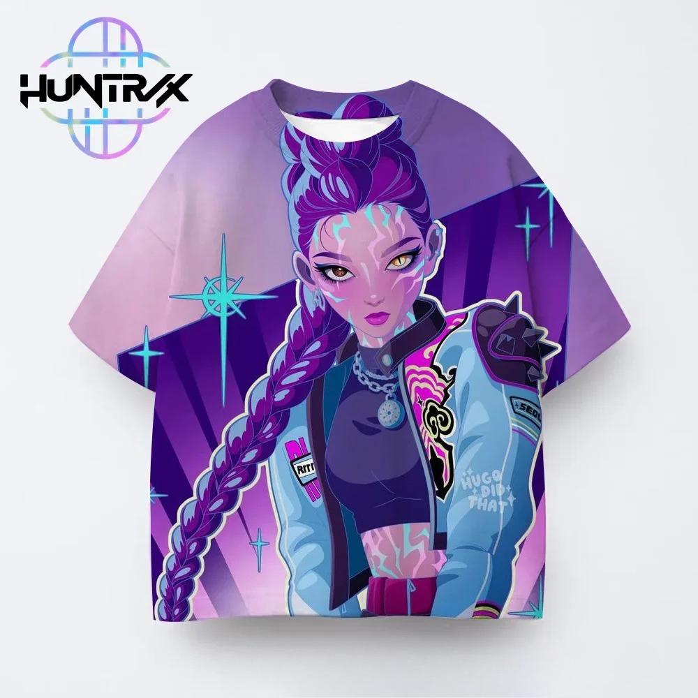 Kpop Devil Hunter 3D-Druck Sport Schnelltrocknend Atmungsaktiv Jungen Mädchen T-Shirt Comic Harajuku Kinder Kurzarm Kleidung Top Sommer