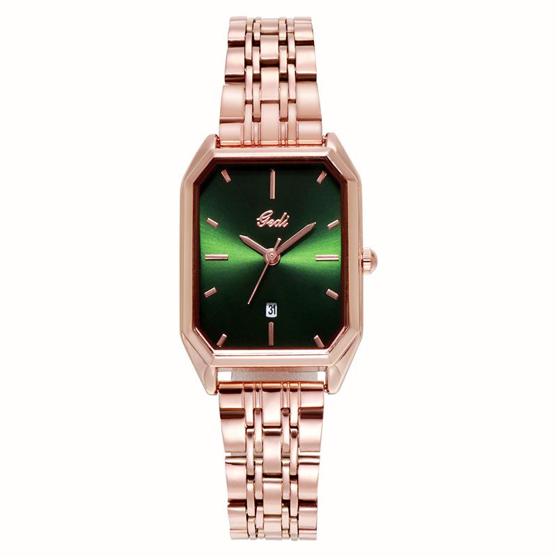 Solid Steel Belt Fashion Ladies Watch Casual Fashion Versatile Calendar Waterproof Quartz Dial