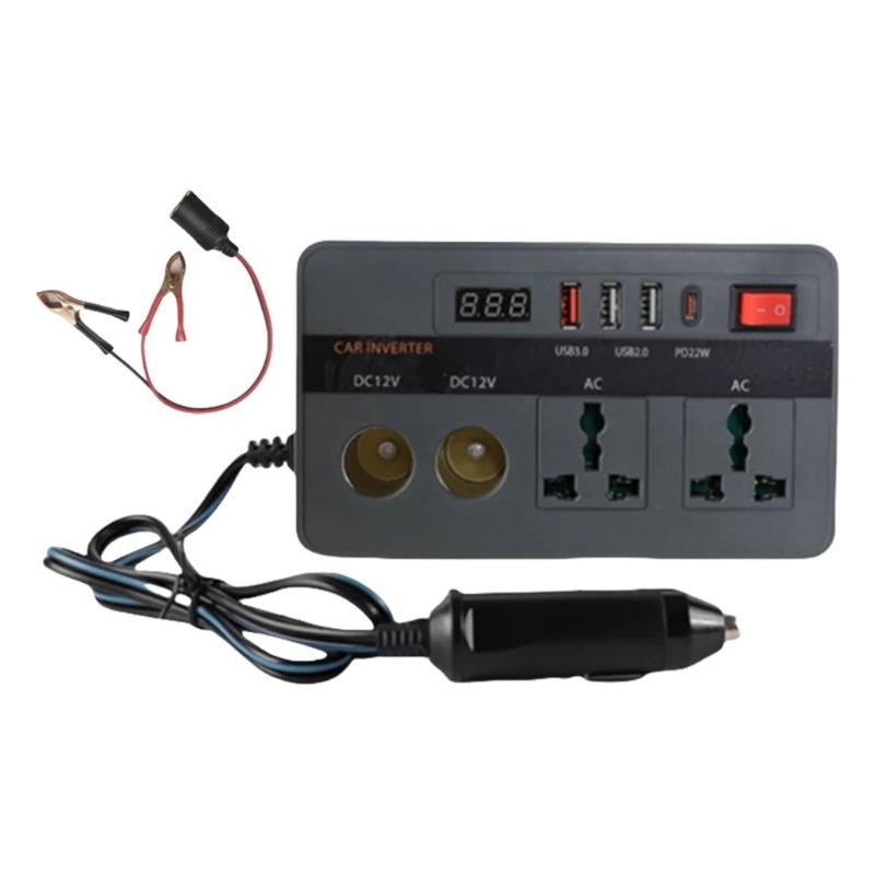 

High Efficiency 300W Automotive Inverter 12V To 220V Adapter With Overload For Travel 1