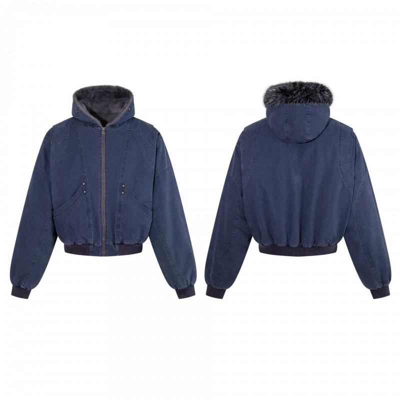 26601 Streetwear Oversized Puffer Jacket Men Winter Warm Hooded Cotton Coat