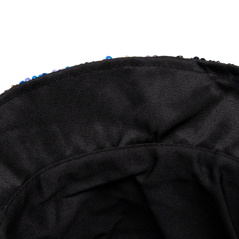 Color Sequins Fisherman Hat Women's Bucket Hat Foldable Basin Hat