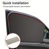 Car Sunshade Curtains - Universal Side Window Shades Foldable Magnetic for Front Rear Summer Protection