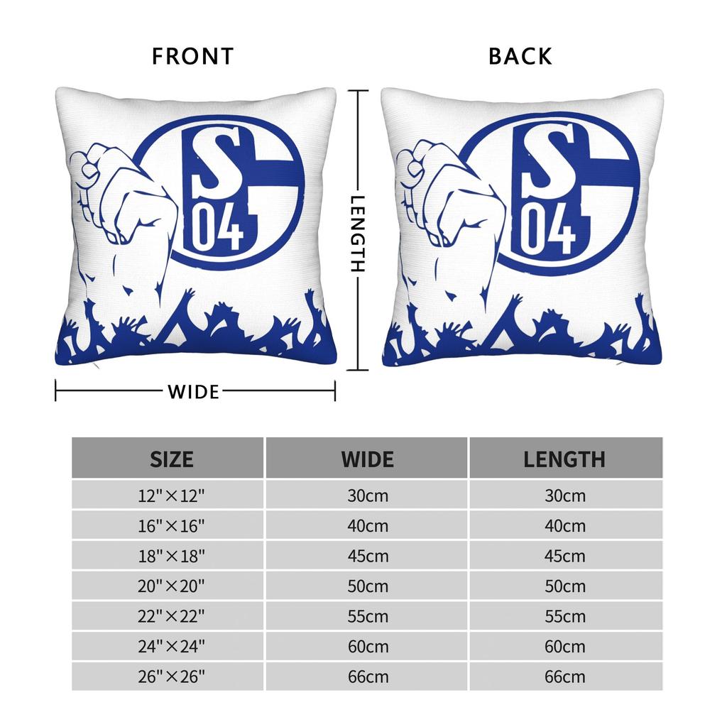 S-Schalke 04 Team Pillow Cover Novelty Pillow Case For Wedding Party Home Decor Soft Cushion Cover Gift