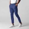 Spodnie męskie Elastyczny, średni stan, zapinane na zamek, kieszenie, Slim Fit, jednokolorowe, miękkie, oddychające, biznesowe, formalne, długie spodnie