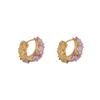 New Trendy Black Zircon Double-sided Ring Ear Buckles, Design Temperament Light Luxury High-end Earrings Earrings