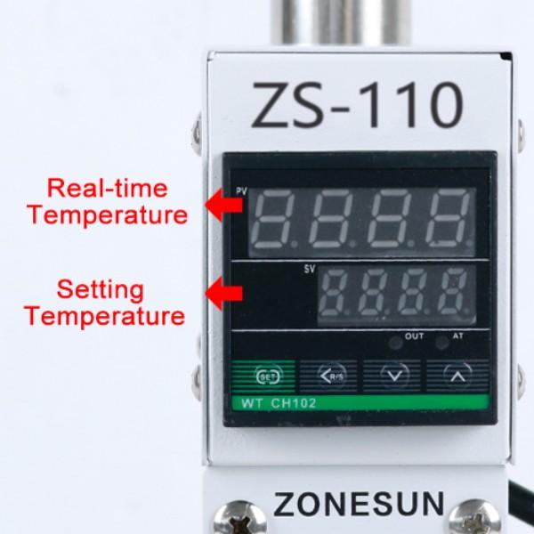 ZONESUN ZS-110 Press Trainer Heat Press Machine For Wood Presses PVC Paper Custom Logo Making Hot Foil Stamping Machine 300W