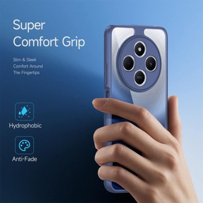 Hülle + 2 Panzergläser für Xiaomi Redmi 14C, Schutz mit Magnetring Marineblau