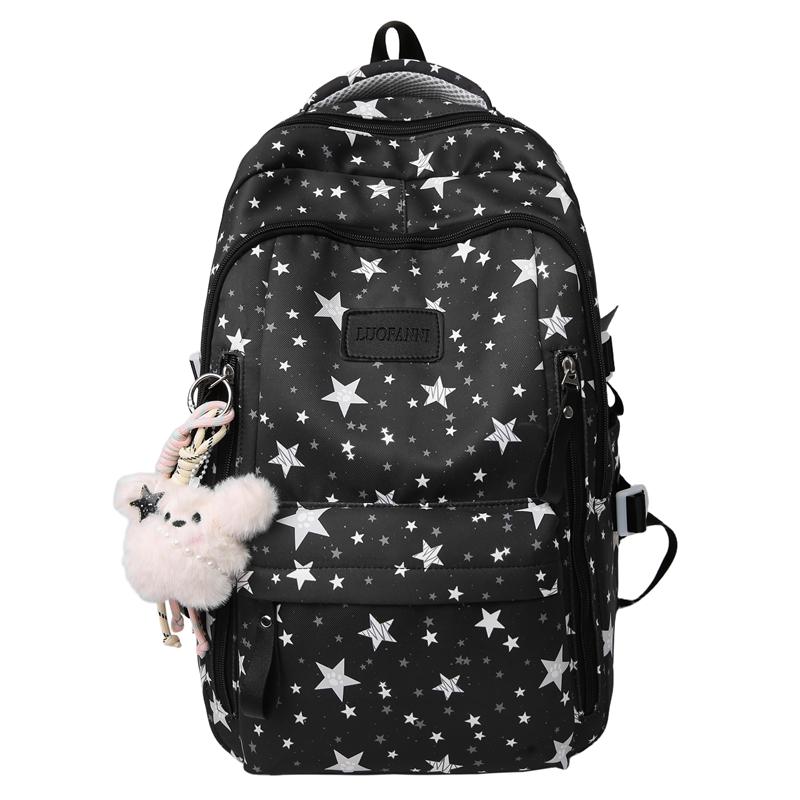 Student Schoolbag Star Printed Backpack Junior High School Student Class Backpack