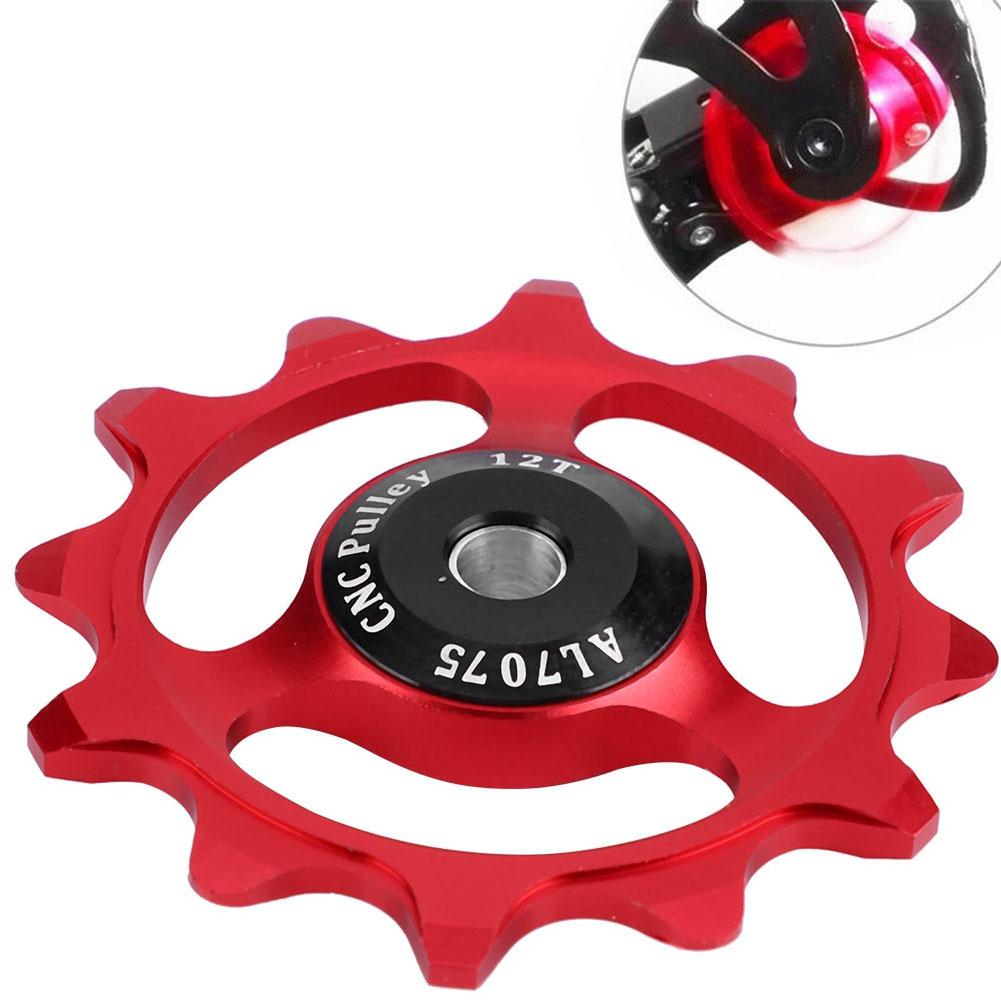 Przerzutka rowerowa 12T Kółka kółka przerzutki roweru górskiego Łożysko Zestaw kółek napinających Części Czerwony