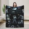 Vintage 90s Detective Conan Anime Blanket Kuroba Kaito Fuzzy Vintage Soft Throw Blankets Bedding Lounge Spring/Autumn Outdoor