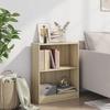 VidaXL Bibliothèque Etagère à Livres Armoire Latérale Meuble de Rangement Armoire de Stockage Salon Chêne Sonoma 60x24x76 cm 800858