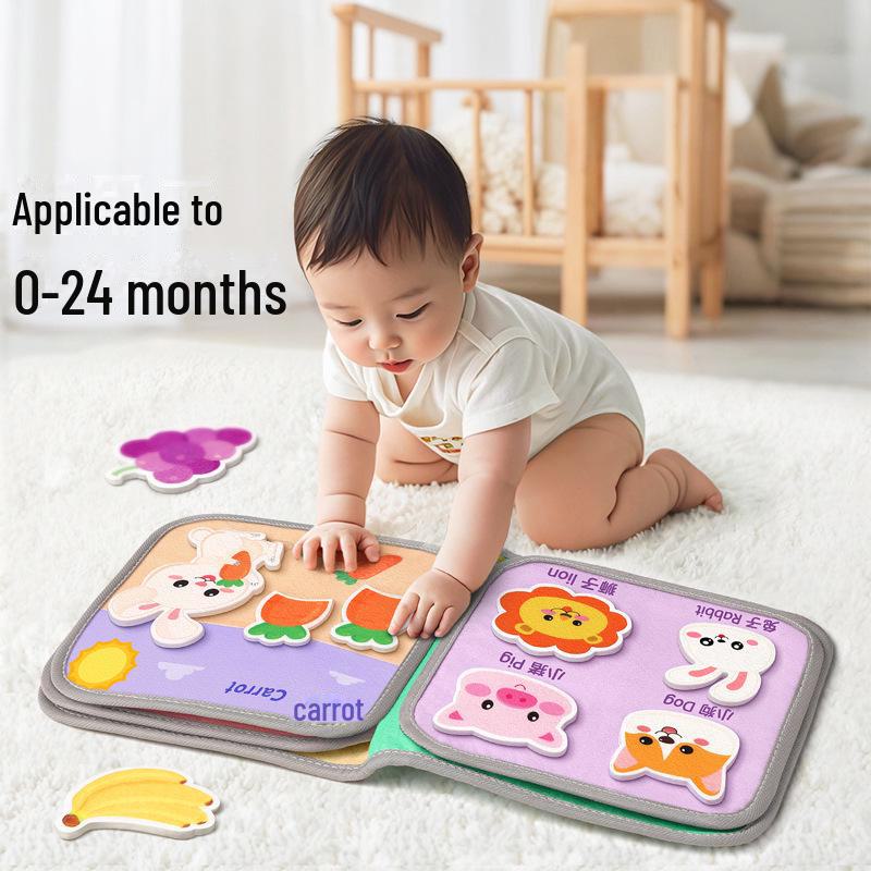 Tear-Resistant Baby Cloth Book: Chewable & Durable for Infants 0-3 Years, Early Learning Quiet Book.