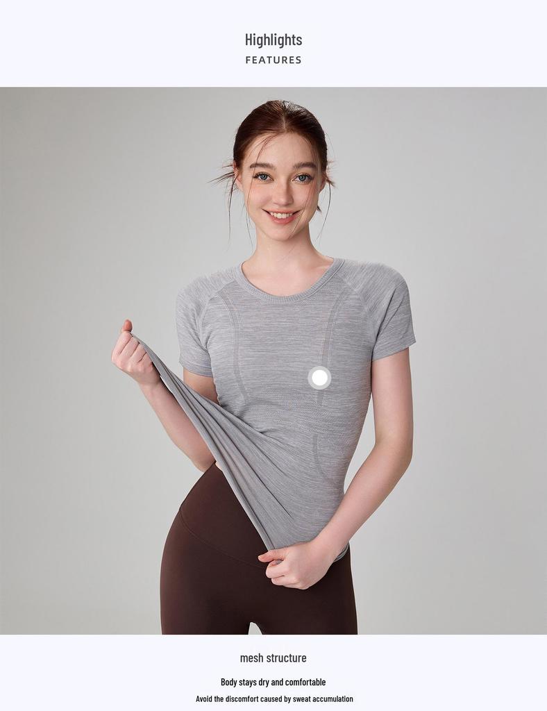 Women's European & American Seamless Quick Dry Running & Yoga Top