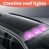 LED Roof Solar RGB Strobe Light With Remote Control , Multi,Color Car Exterior Decoration Lighting