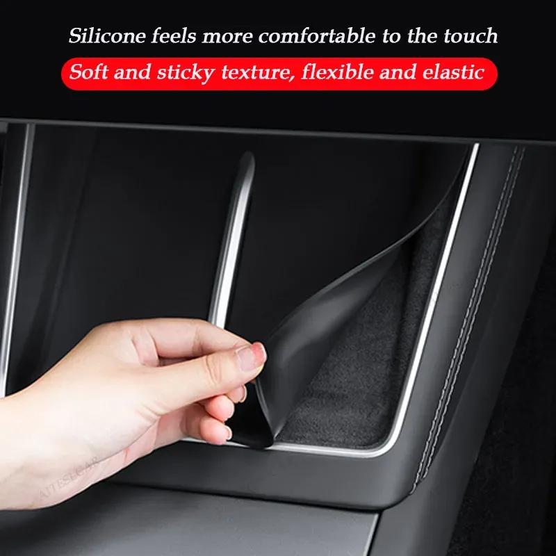 For Tesla Model YL 6-seater Version Center Console Wireless Charging Silicone Pad Anti Slip YL Car Modification Car Car Sticker