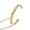 Vintage Geometric Turquoise Stainless Steel Adjustable Bracelet With Sparkling Inlay For Women