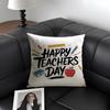 Teachers' Day Cushion Cover Natural Linen Organic Fabric Double-Sided Printing Breathable Perfect Gift For Decor
