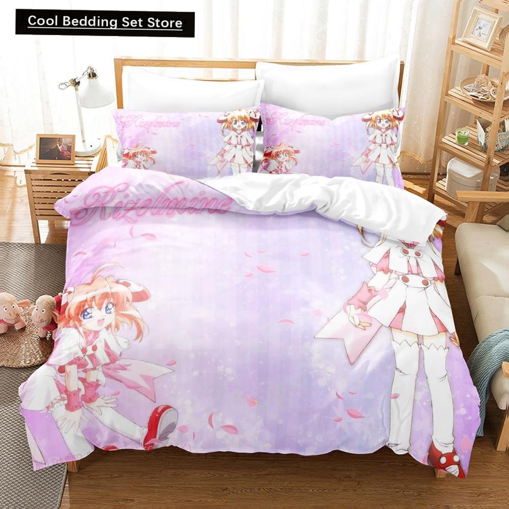 3D Printing Anime Kawaii Girls Rizelmine Bedding Set Single Twin Full Queen King Size Bed Set Adult Kid Bedroom Duvet Cover Sets