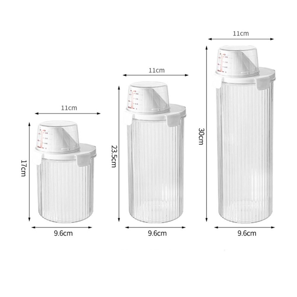 With Measuring Cup Laundry Detergent Dispenser Bottle Sealed Detergent Powder Tank