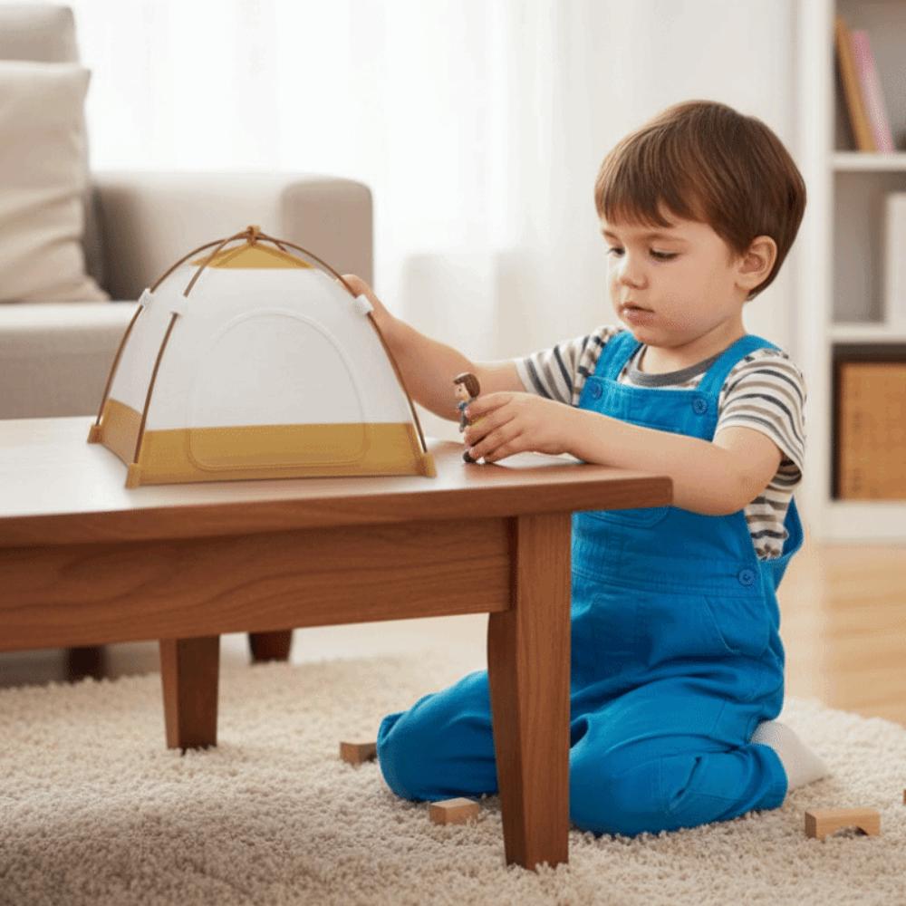 Dekorasjon Simulert Utendørs Telt Oxford Stoff Dukke Lite Telt Campingtelt Modell Julegave